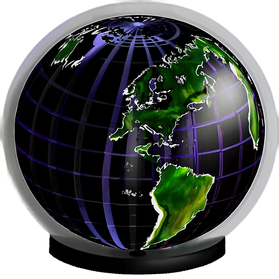 Black And White Globe With Stand Png Wil