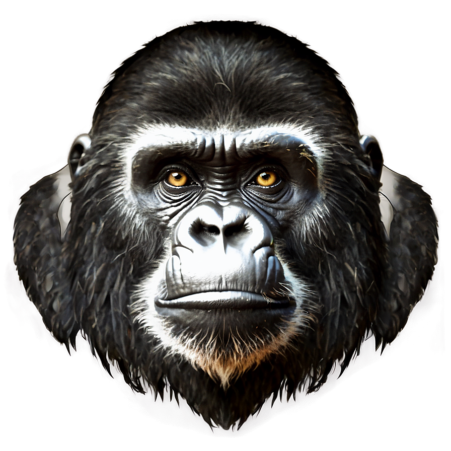 Black And White Gorilla Png Cgf