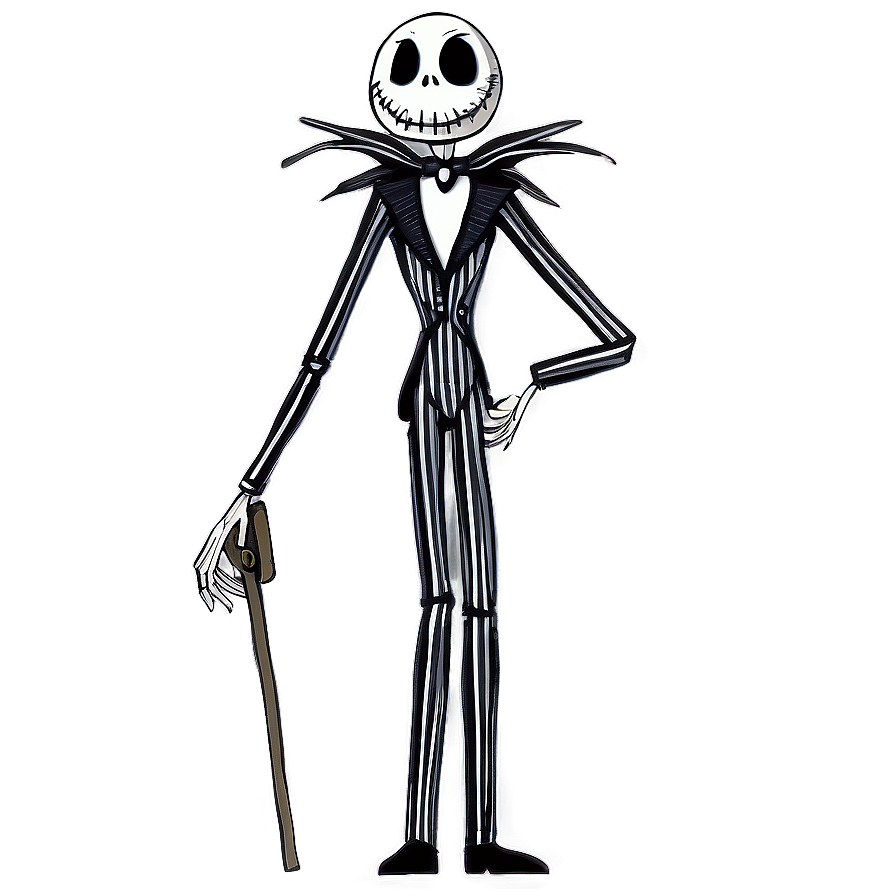 Black And White Jack Skellington Png Bih90