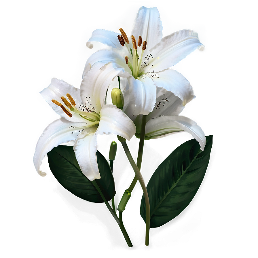 Black And White Lily Png 06282024