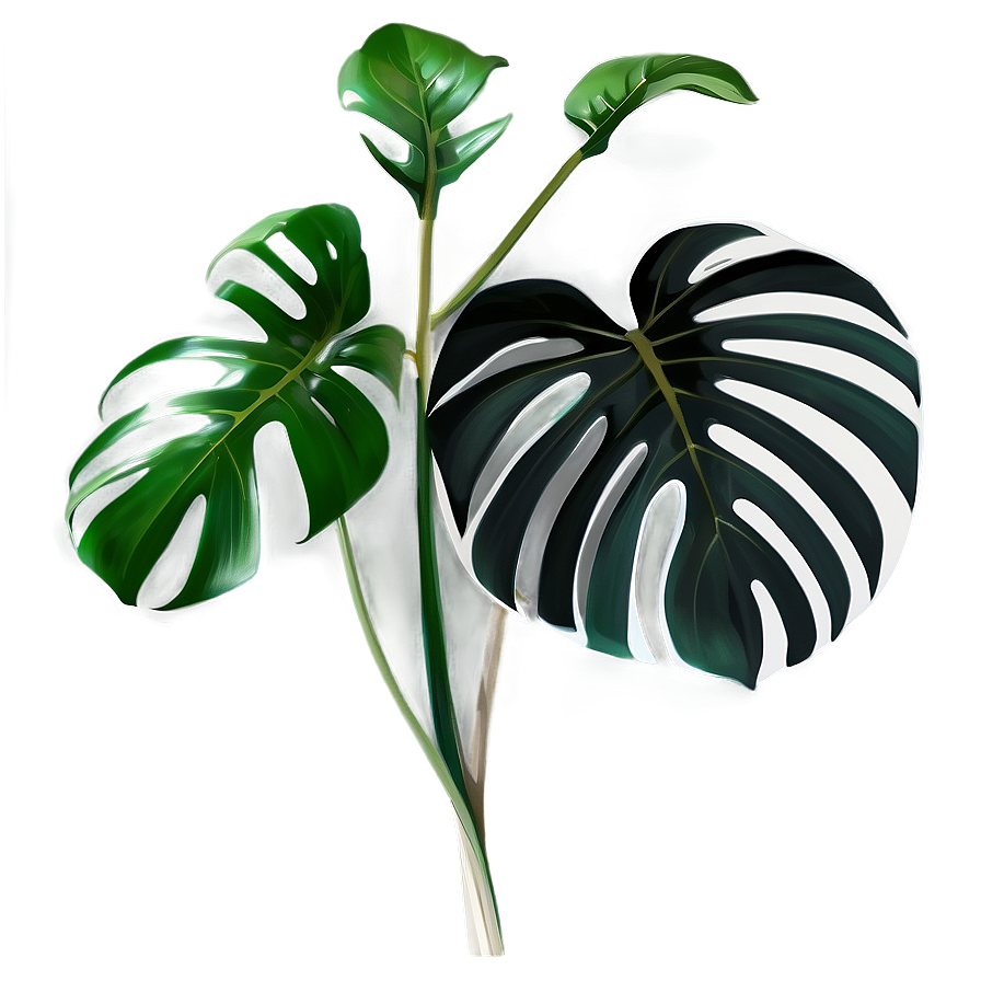 Black And White Monstera Png Ucm61