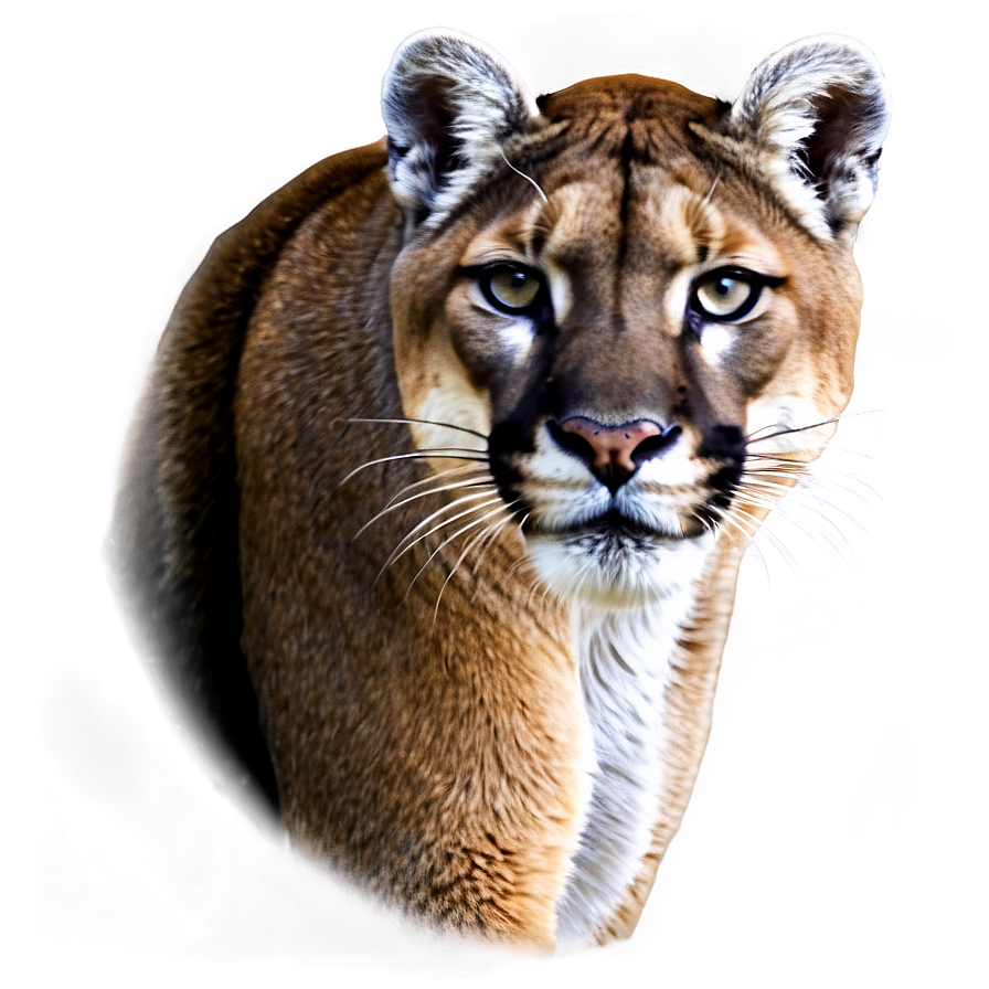 Black And White Mountain Lion Png Cuc