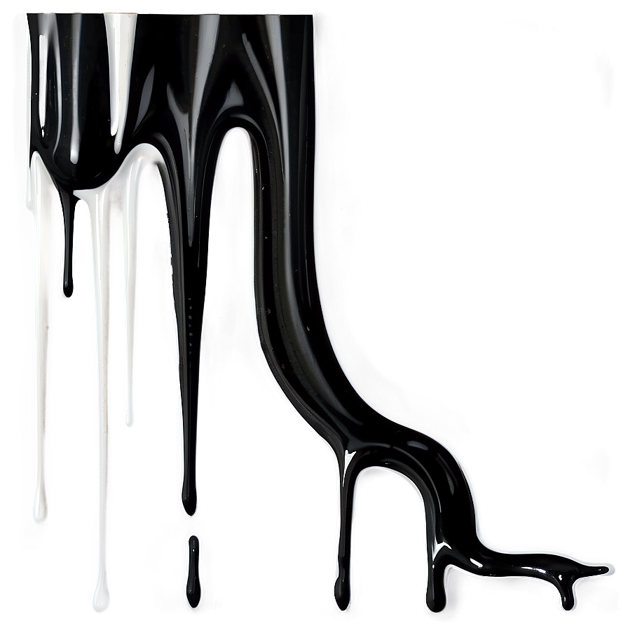 Black And White Paint Drip Png Hgm