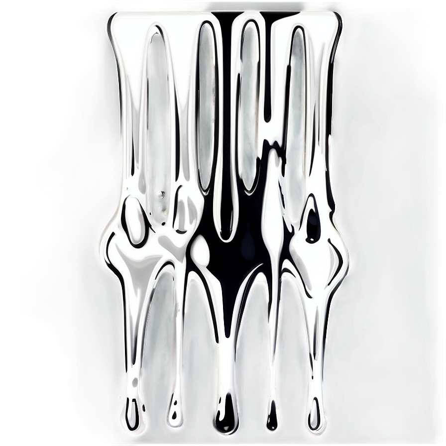 Black And White Paint Drip Png Vsa