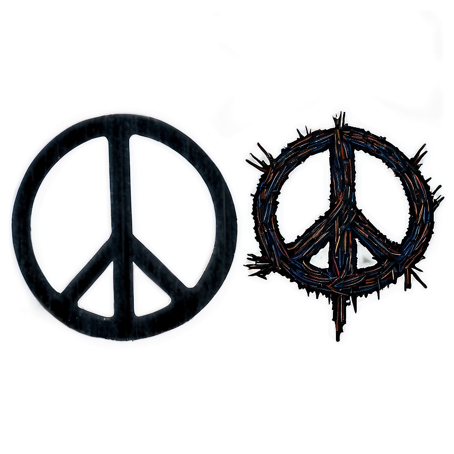 Black And White Peace Sign Png 05252024