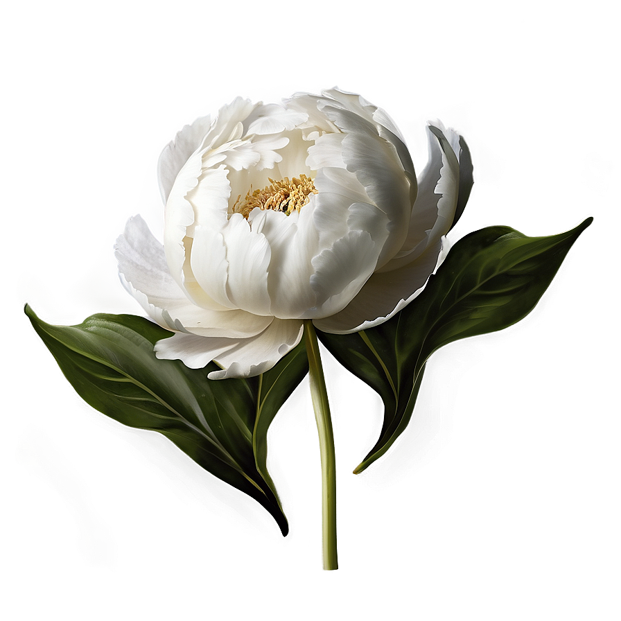 Black And White Peony Png 06282024