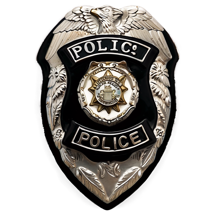 Black And White Police Badge Png 05252024