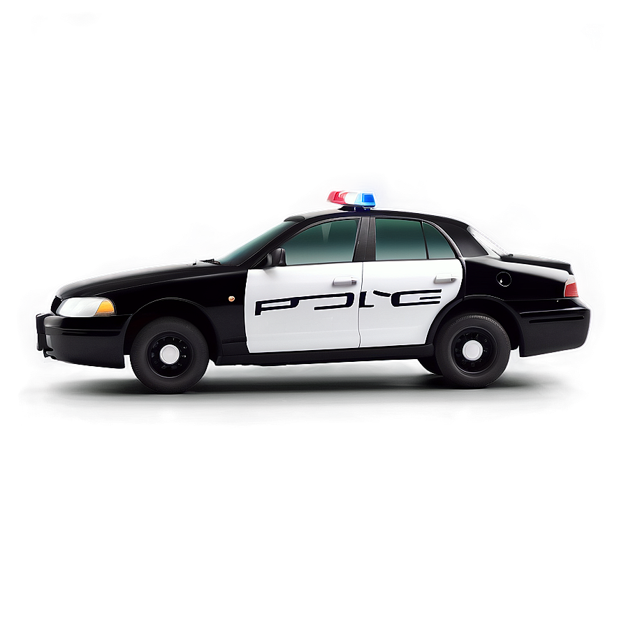 Black And White Police Car Png 52