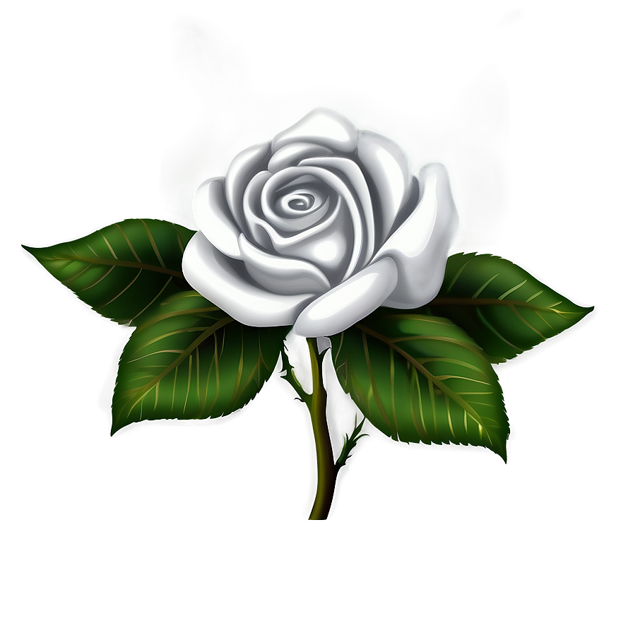 Black And White Rose Art Png 06132024