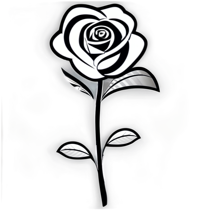 Black And White Rose Pattern Png 78