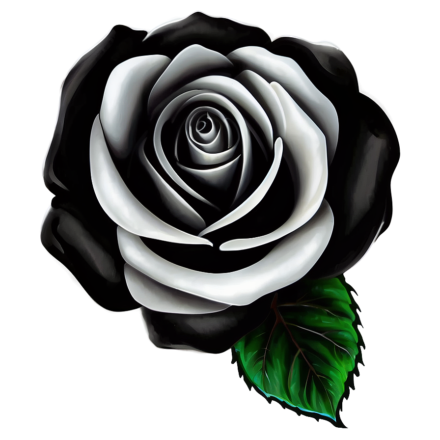 Black And White Rose Tattoo Png Rlo