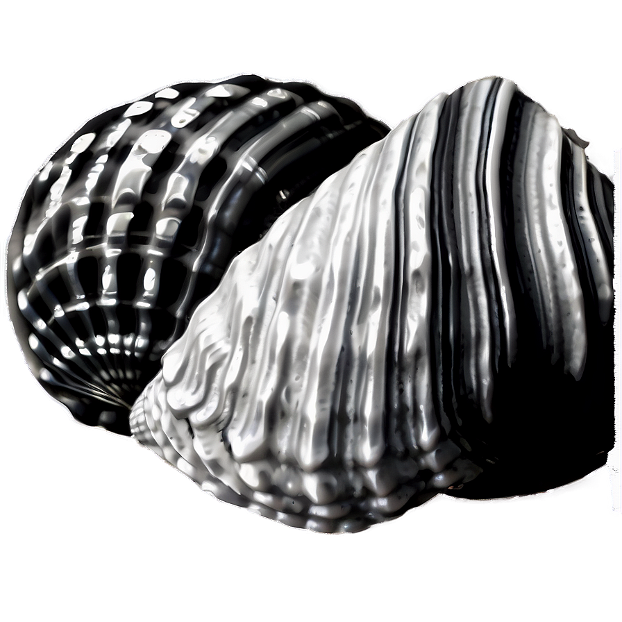 Black And White Seashell Clipart Png 30