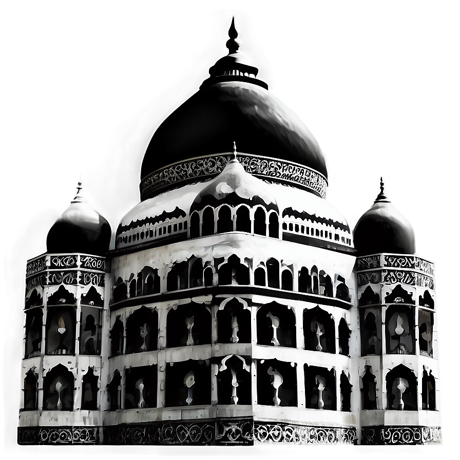 Black And White Taj Mahal Png Npa