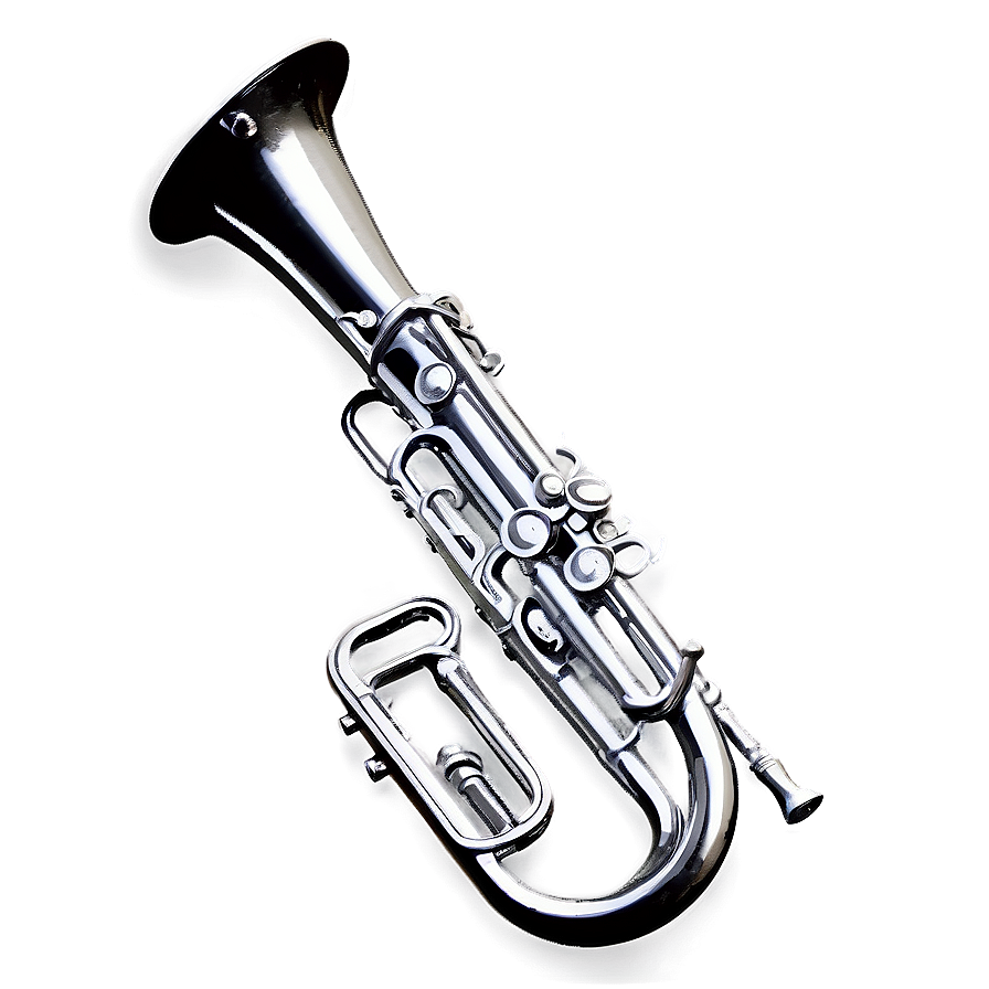 Black And White Trumpet Png Vug72