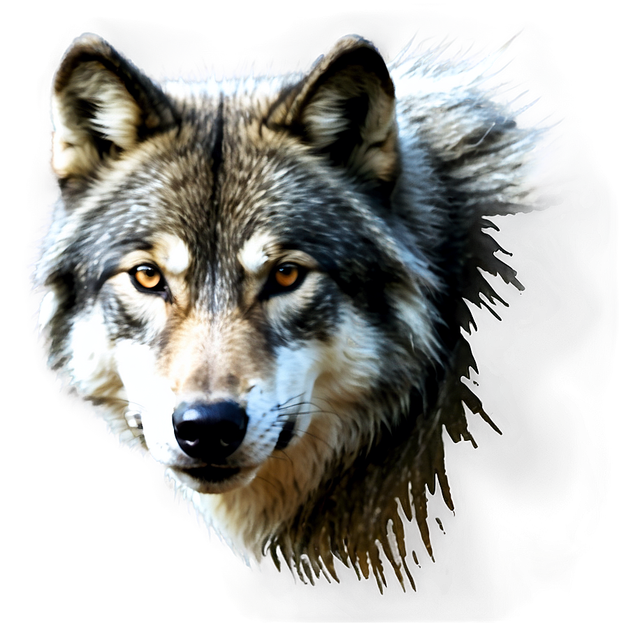 Black And White Wolf Face Png 79