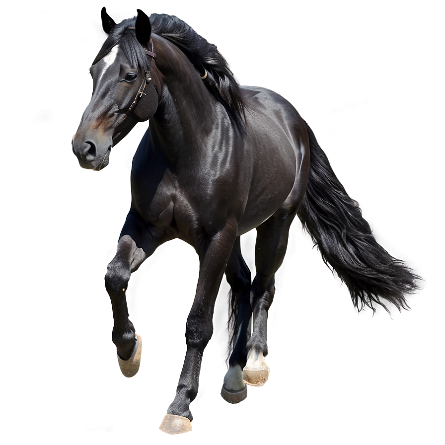 Black Andalusian Horse Beauty Png 06262024