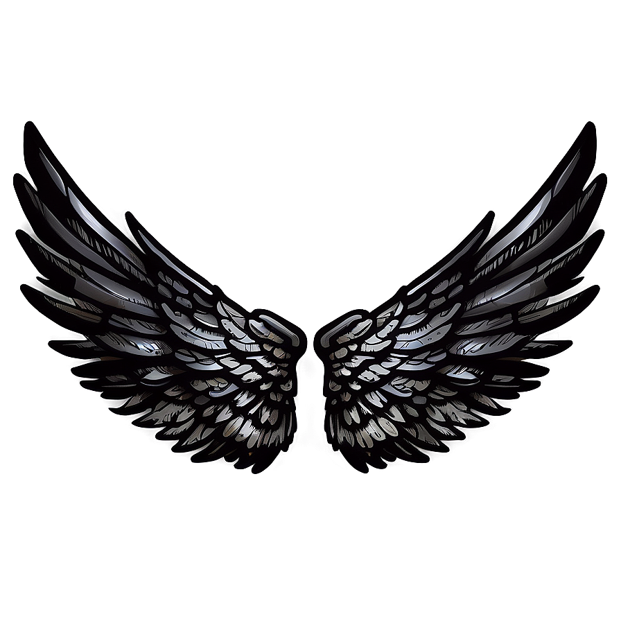 Black Angel Wings Drawing Png Tte