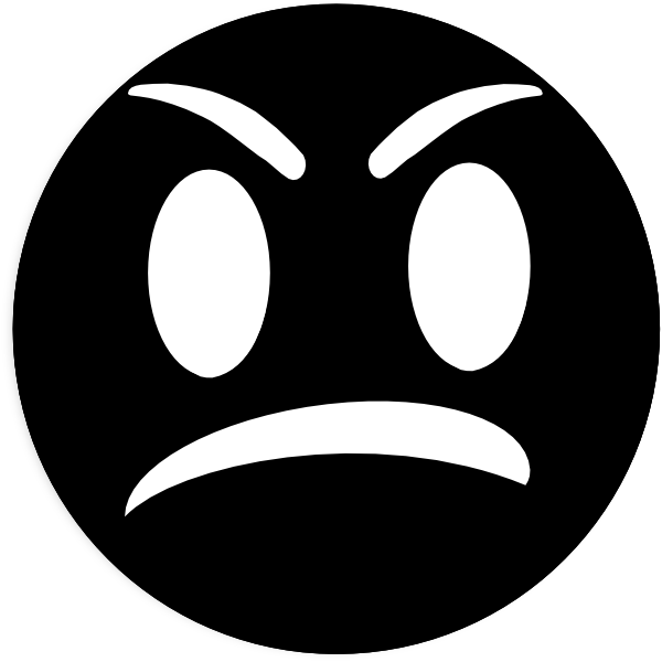 Black Angry Emoji Graphic