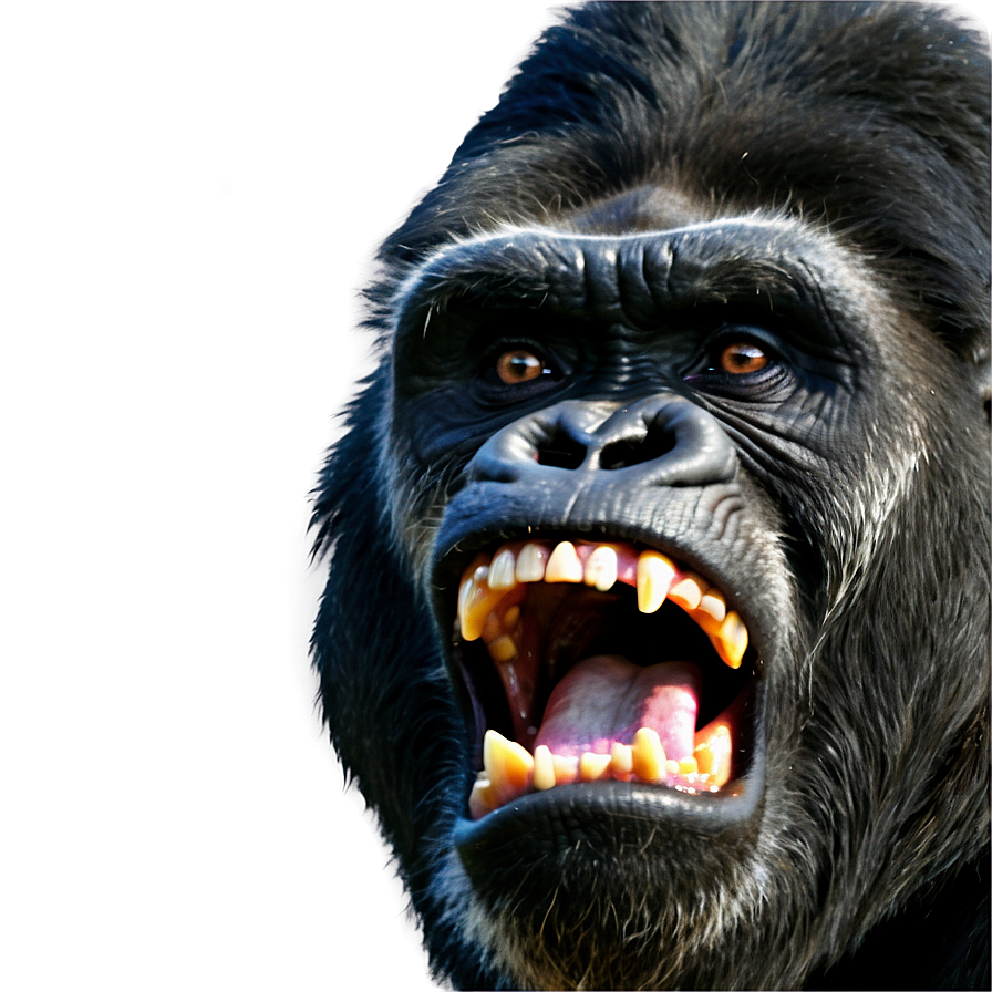 Black Angry Gorilla Png 06252024