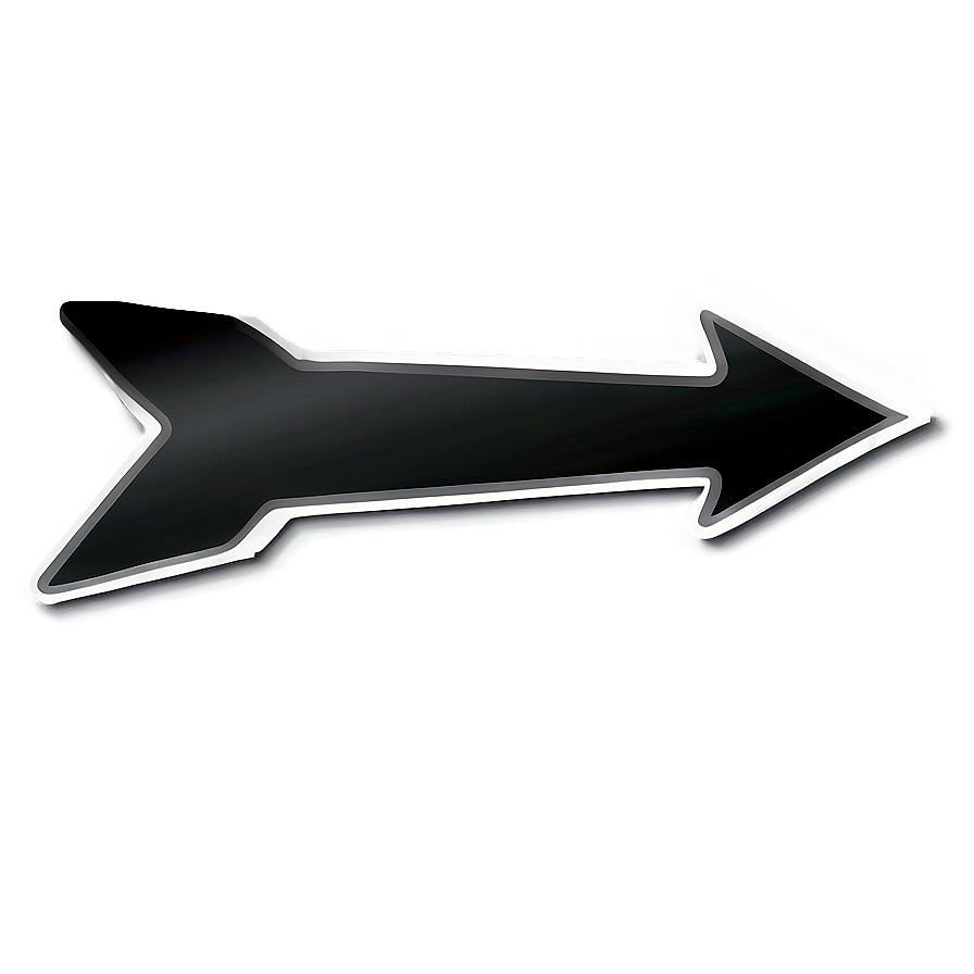 Black Arrow Sticker Design Png Jkk47