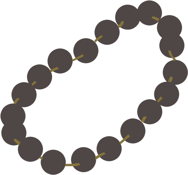 Black Bead Necklace Clipart