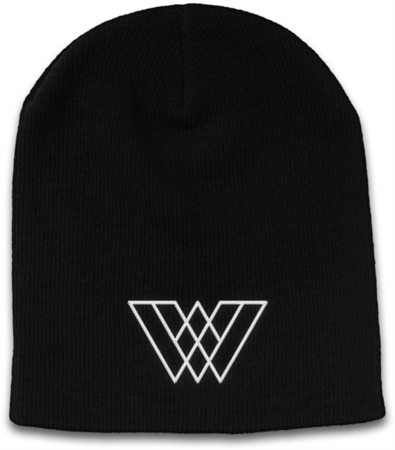 Black Beanie White Logo