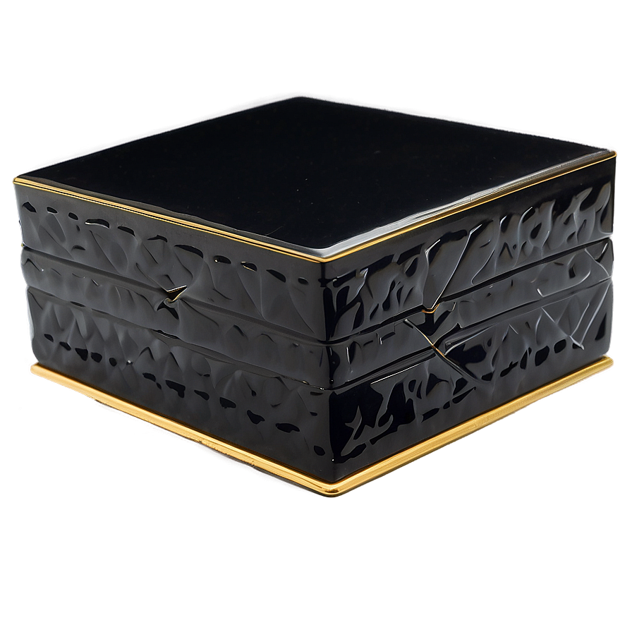 Black Box With Gold Trim Png Rfj