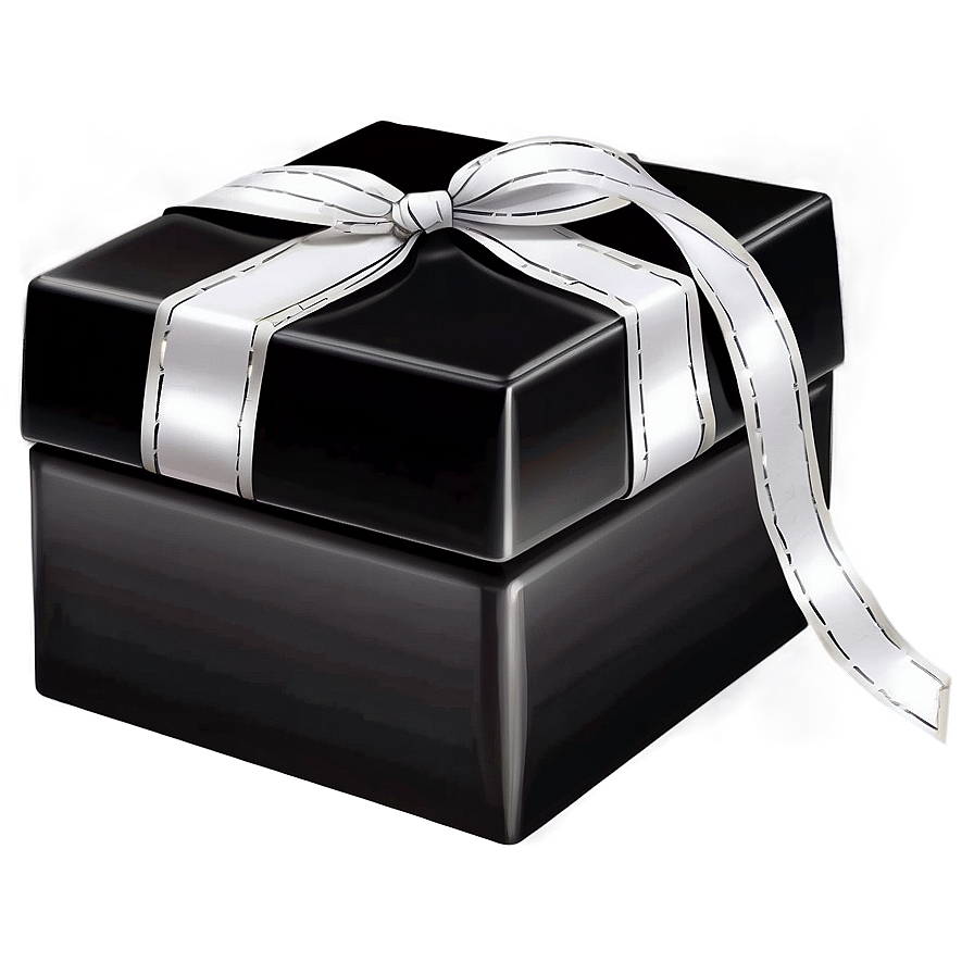 Black Box With White Ribbon Png 15