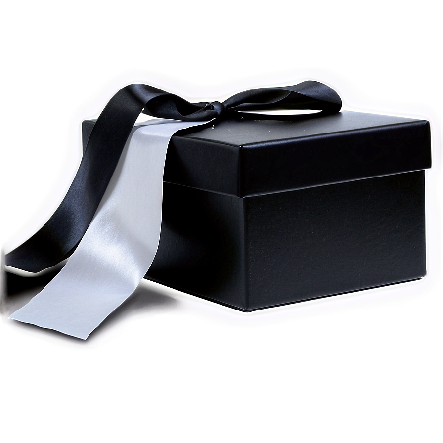 Black Box With White Ribbon Png Gia77