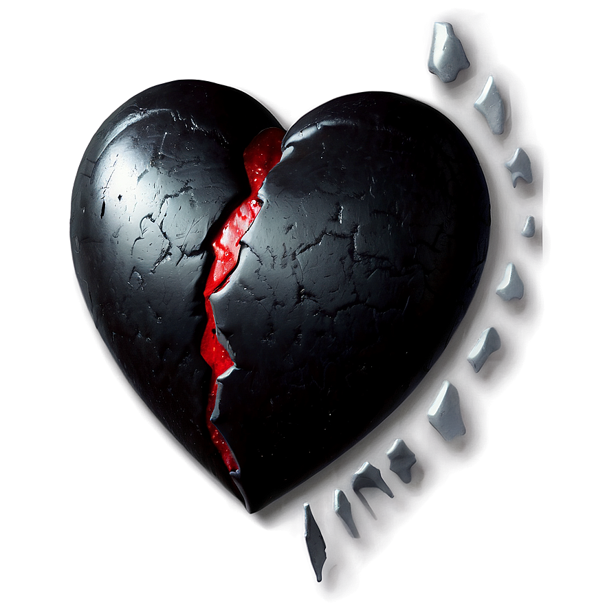 Black Broken Heart Clipart Png Pdy