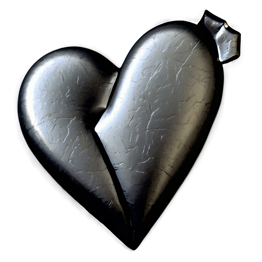 Black Broken Heart In Glass Png Ayp