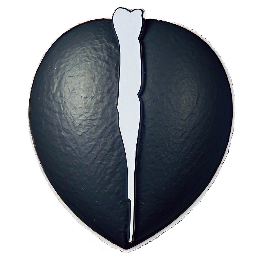 Black Broken Heart With Arrow Png Cbb