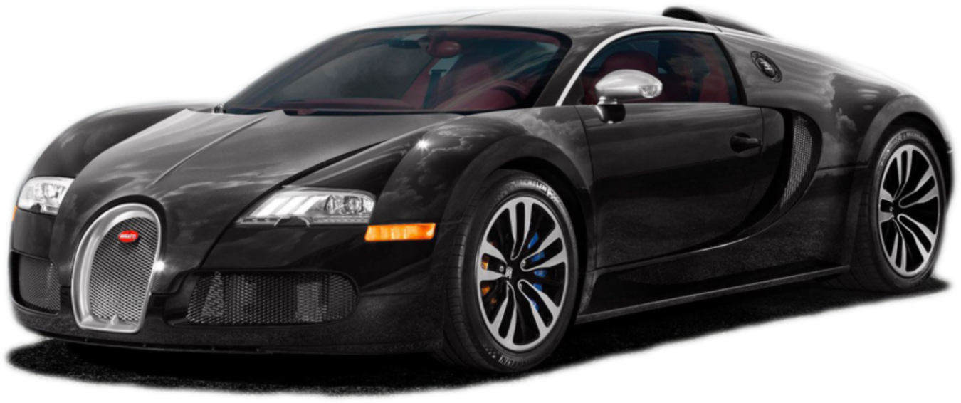 Black Bugatti Veyron Side View