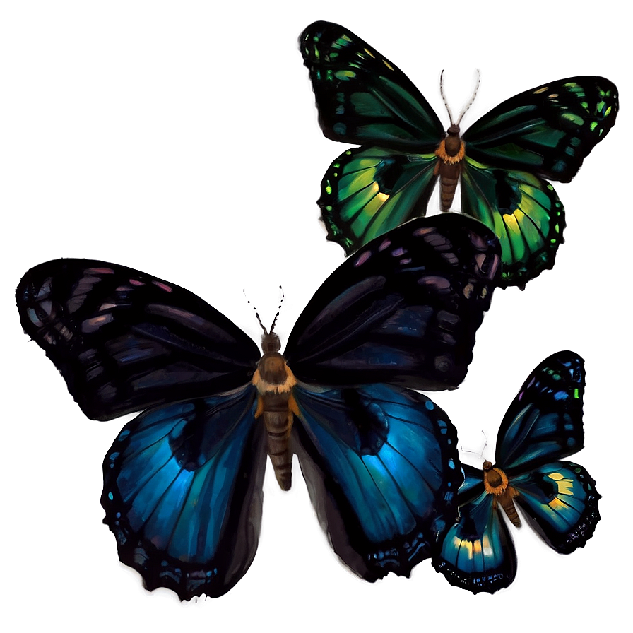 Black Butterfly Dream Png Aon28