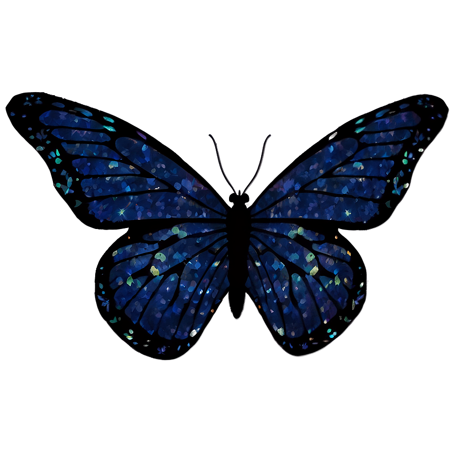 Black Butterfly Glitter Png Hrv