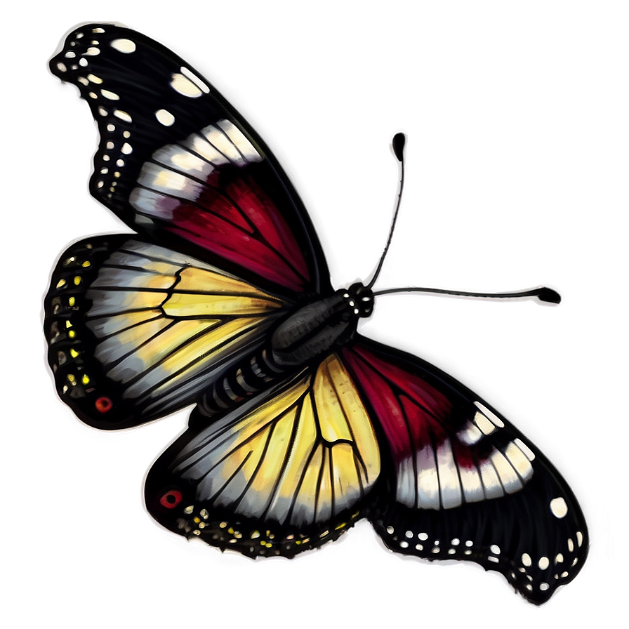 Black Butterfly Illustration Png 4