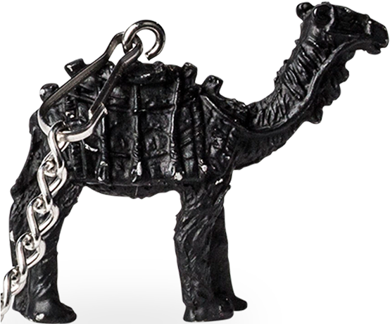 Black Camel Keychain Figure