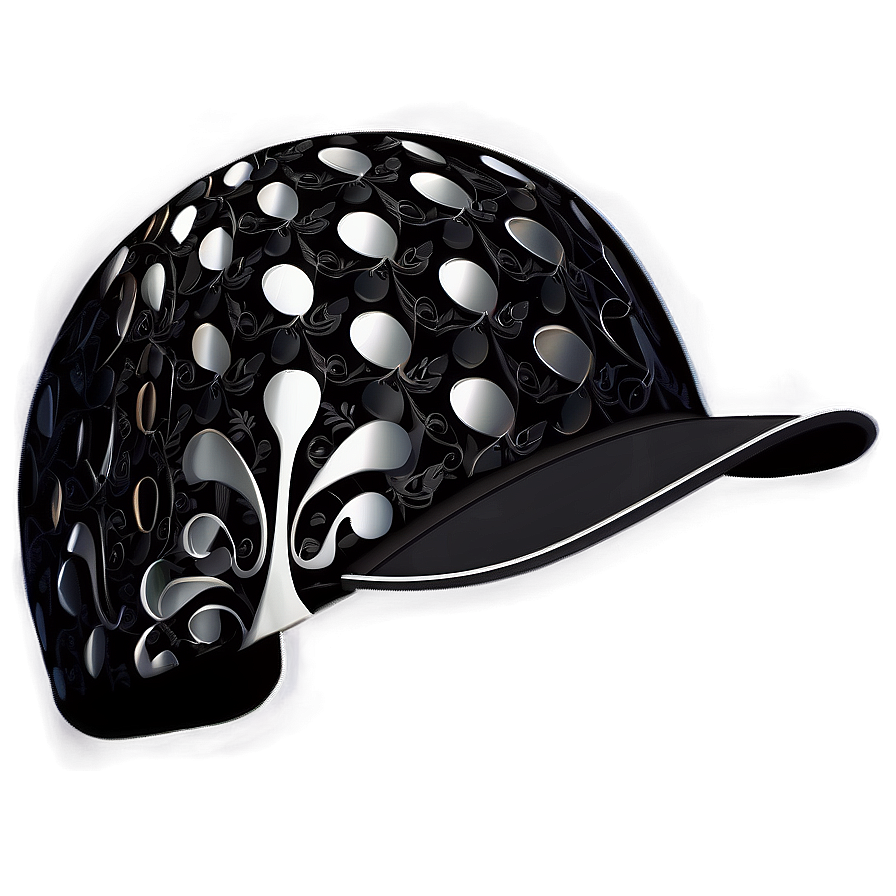 Black Cap With Pattern Png Xim13