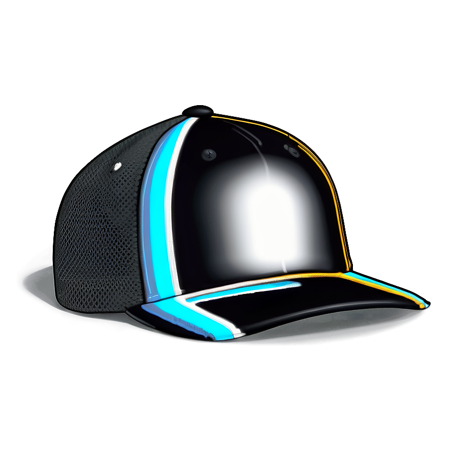 Black Cap With Reflective Details Png 58