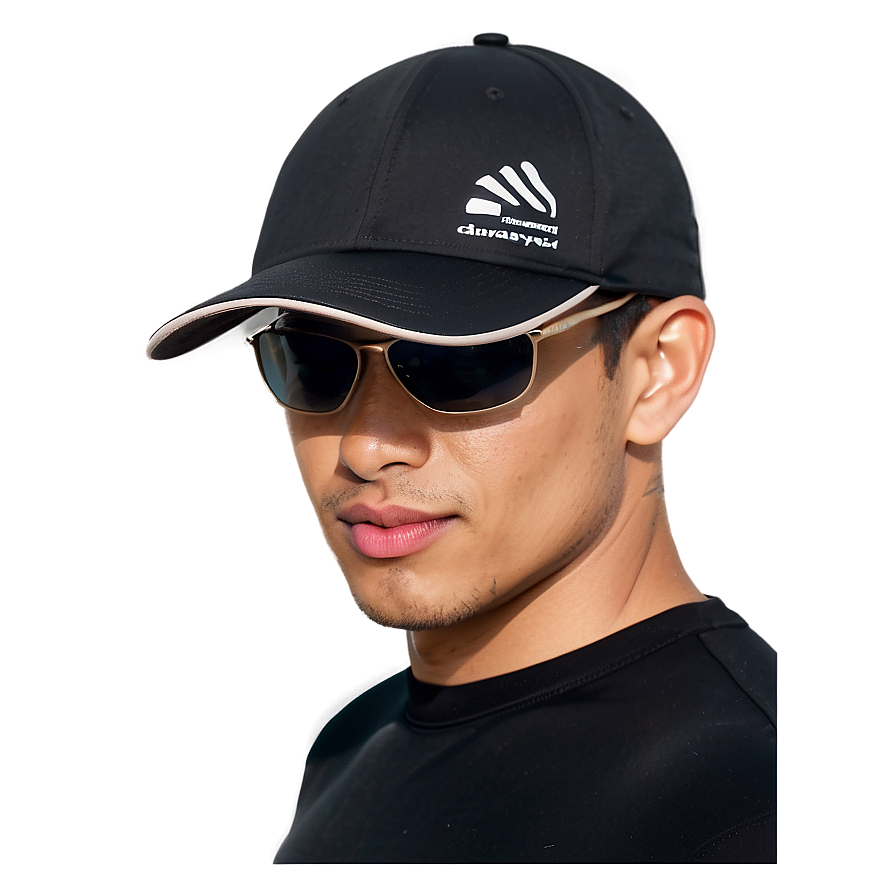 Black Cap With Uv Protection Png Sls