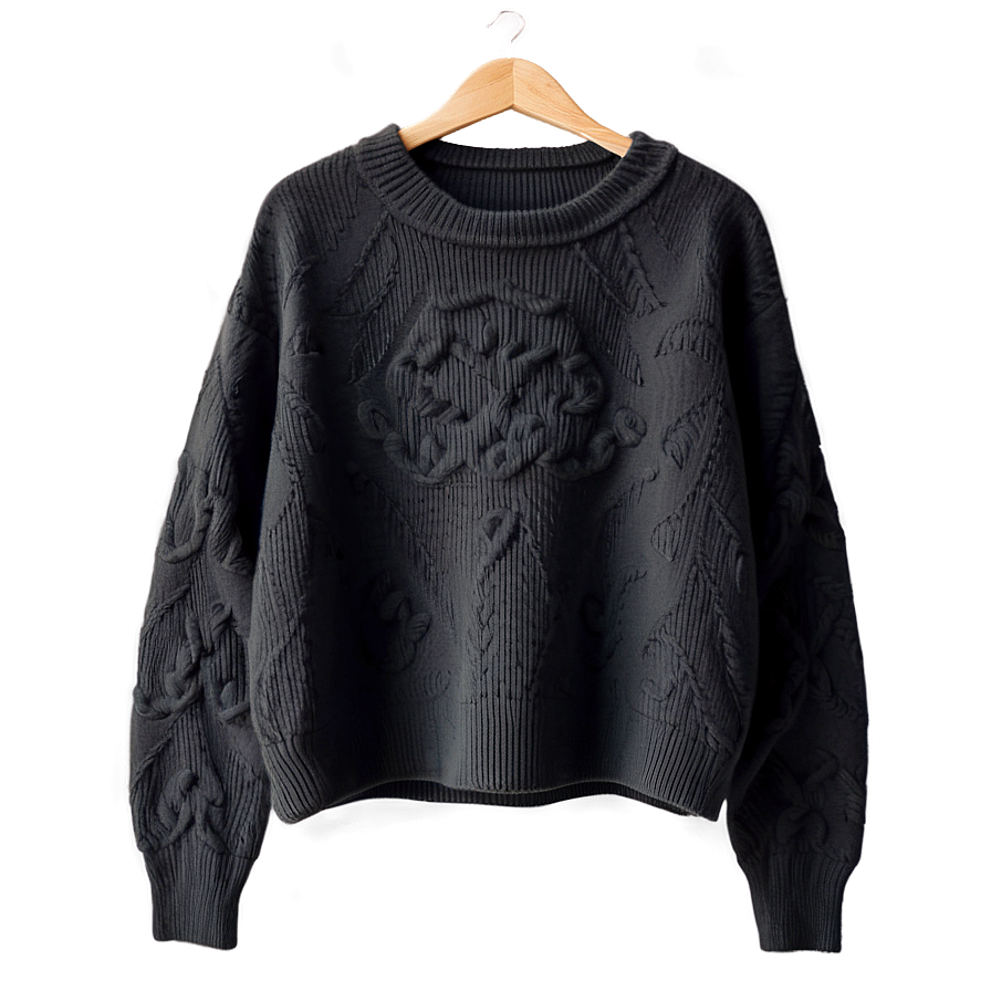 Black Cashmere Sweater Png 23