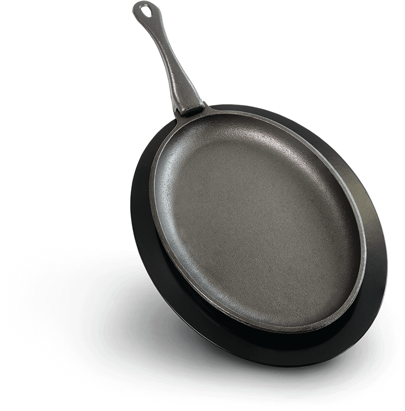 Black Cast Iron Frying Pan