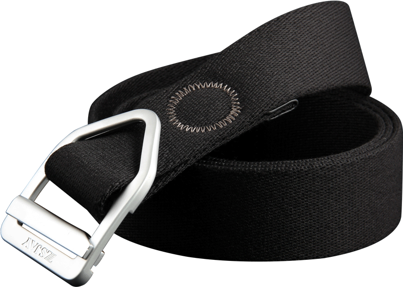 Black Casual Beltwith Silver Buckle