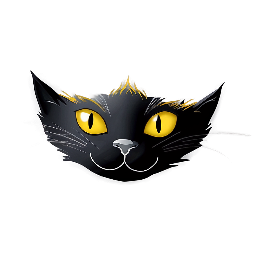 Black Cat Face Png 05232024