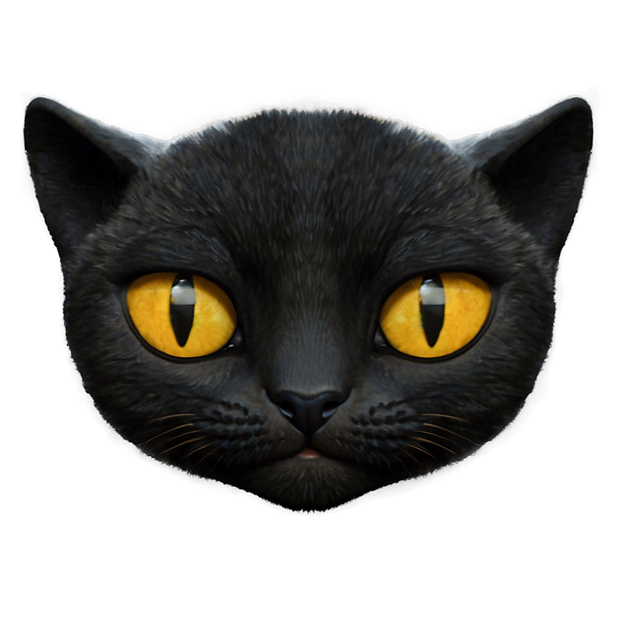 Black Cat Face Png Tin