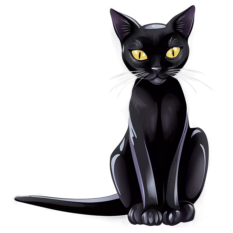 Black Cat Graphic Vector Png 94