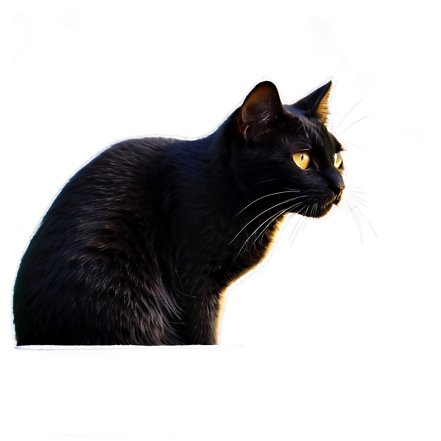 Black Cat Head Silhouette Png 40