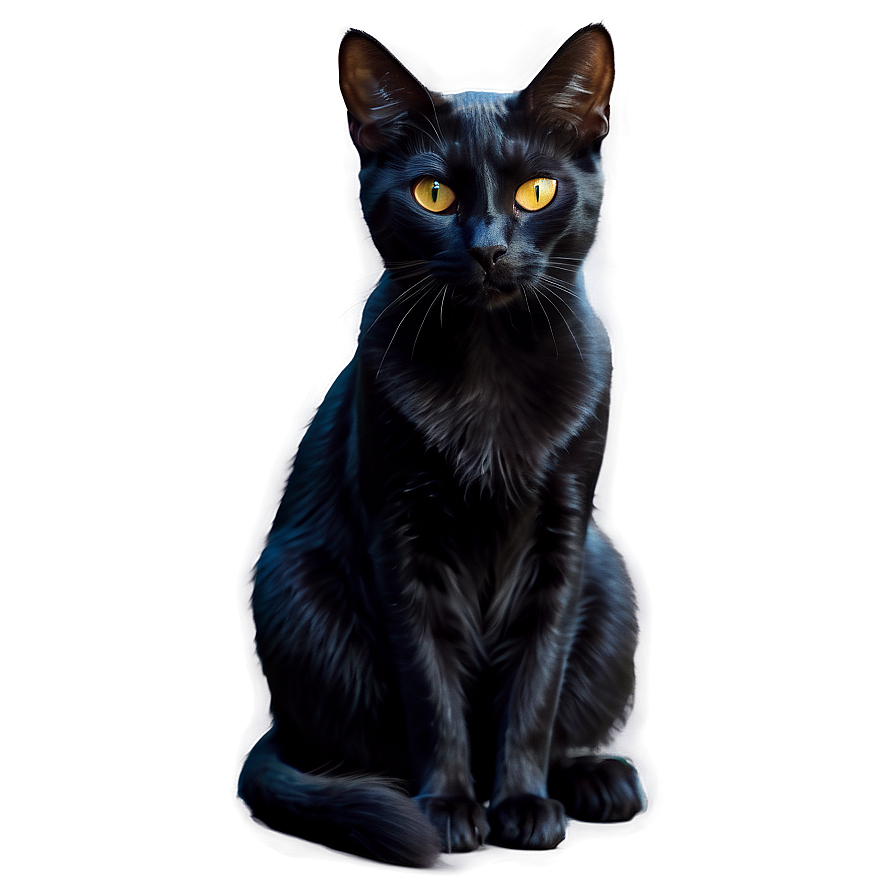 Black Cat Illustration Png 06112024