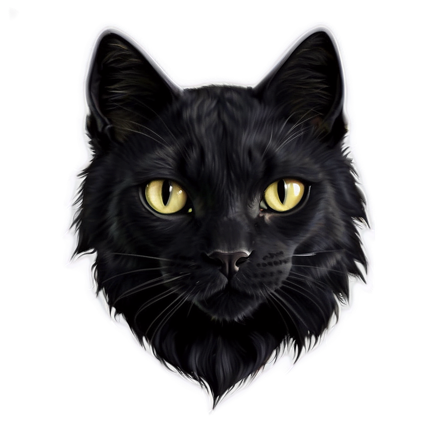 Black Cat Illustration Png 06112024