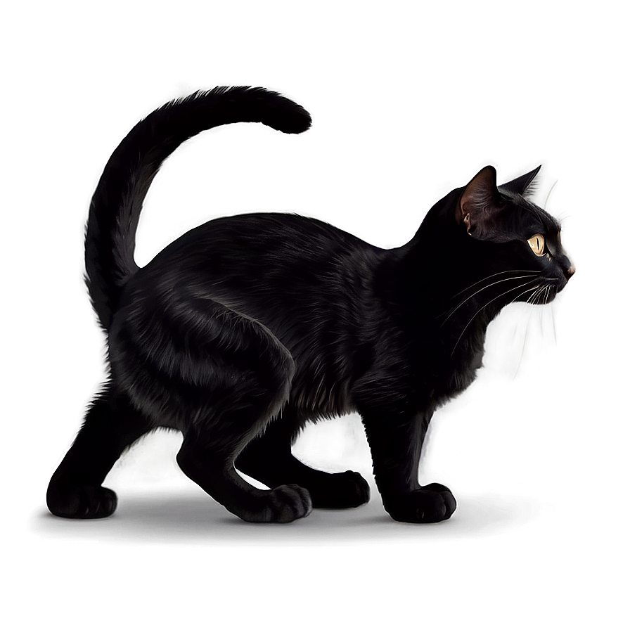 Black Cat Side View Png 05232024